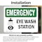 Signmission Eye Wash Station, 10 in W x Rectangle, Vinyl Decal OS-2PACK-EM-D-710-L-10318 - alternate 3
